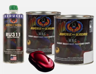 House Of Kolor C2C-KBC01 Brandywine Kandy Basecoat 2 Quart Kit + Medium Reducer