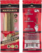 King Palm | Mini Size | Margarita | Organic Prerolled Palm Leafs | 2 Rolls