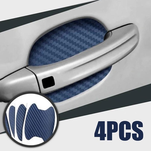Blue Carbon Fiber Car Door Handle Protector Film Anti Scratch Sticker