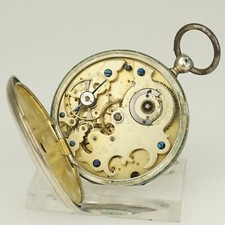 RARE Antique Silver Pocket Watch Men's mechanical no fusee RAR