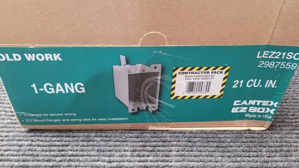 Lote de 5 EZ21SO Pvc Antiguo Trabajo 1 Banda, Industrias Cantex, Caja de Salida Única Foto 2 de 4