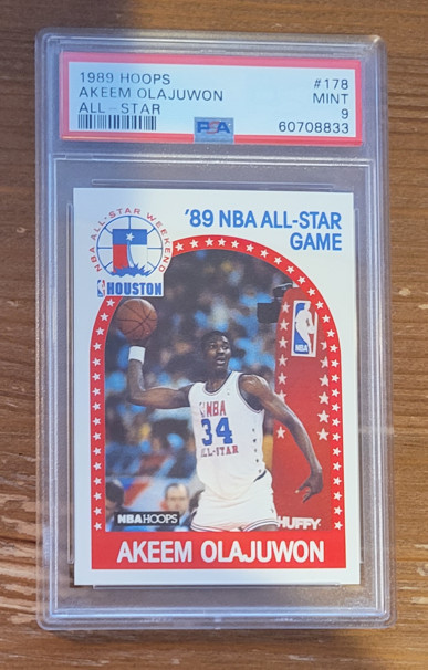 1989 Hoops #178 Akeem Olajuwon All Star PSA 9 Houston Rockets (UCSC_C)