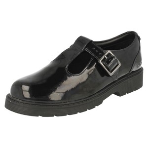 clarks black t bar shoes