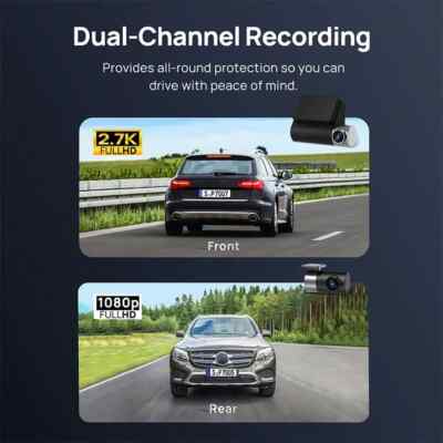 70mai A500S Dash Cam Set 1944P Front & Rear GPS CPL 128GB