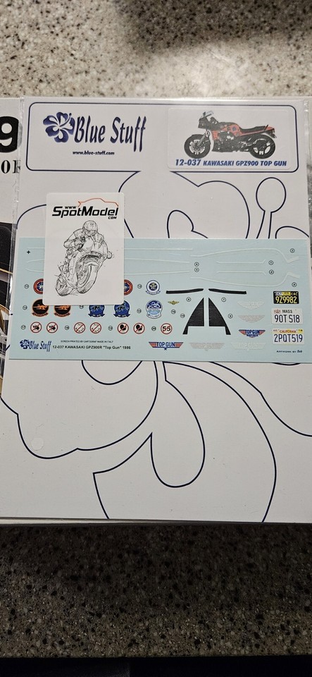 Aoshima 1/12 Kawasaki ZX900R Ninja 02' | Aoshima , Top Gun Decals ...