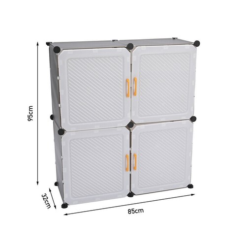 Plastic Shoes Rack With Door Corner Storage Shelf Organiser Box Cabinet Home - Picture 27 of 30