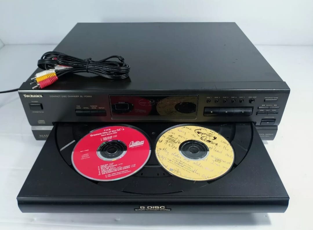 Technics SL-PD665 CD Player Carousel Changer 5 Disc Tested No