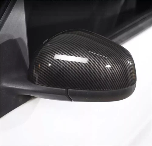 Carbon Fiber Look Side Rearview Mirror Cover Cap For Benz Smart Fortwo 2015-2024 - Picture 3 of 10