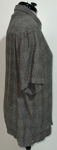 Ron Chereskin Men's size large Washable Linen Button Up Short Sleeve Plaid shirt - Picture 4 of 7