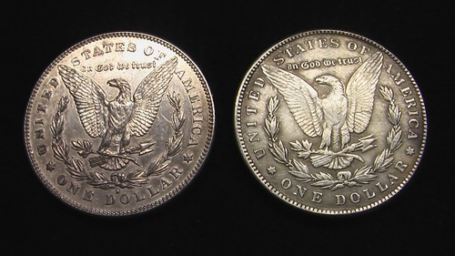 2 MORGANS 1881 p--1878 S BU GEM MORGAN SILVER DOLLARS - Picture 4 of 6