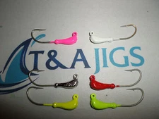 20 Saltwater Jig Heads Banana T&A JIGS Weight & Color Choice mustad hook