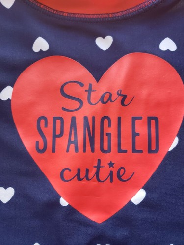 GIRLS INFANT CARTERS STAR SPANGLED CUTIE SWIM TOP T-SHIRT SIZE 9 MONTHS 4TH jULY - Picture 11 of 12