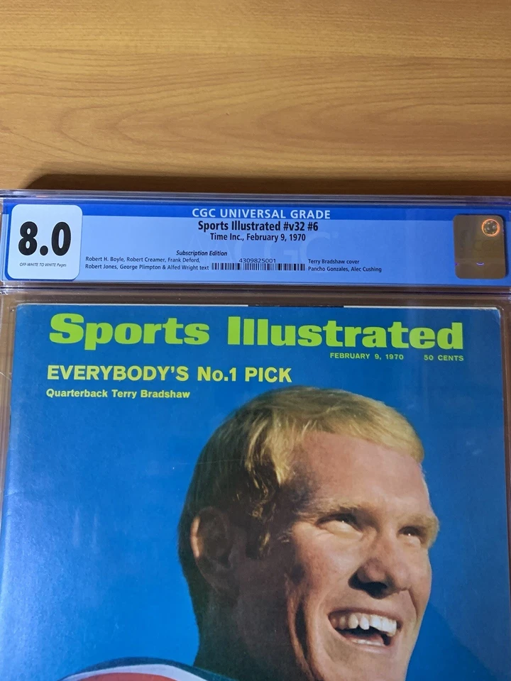 TERRY BRADSHAW (1970) Feb Sports Illustrated CGC 8 VF *Newly Graded 1/1 FREE DEL - Image 3 of 4