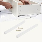 2 Pcs Side Mounted 2pcs Set Drawer Slides Plastic Rails Glides and 12 Inch