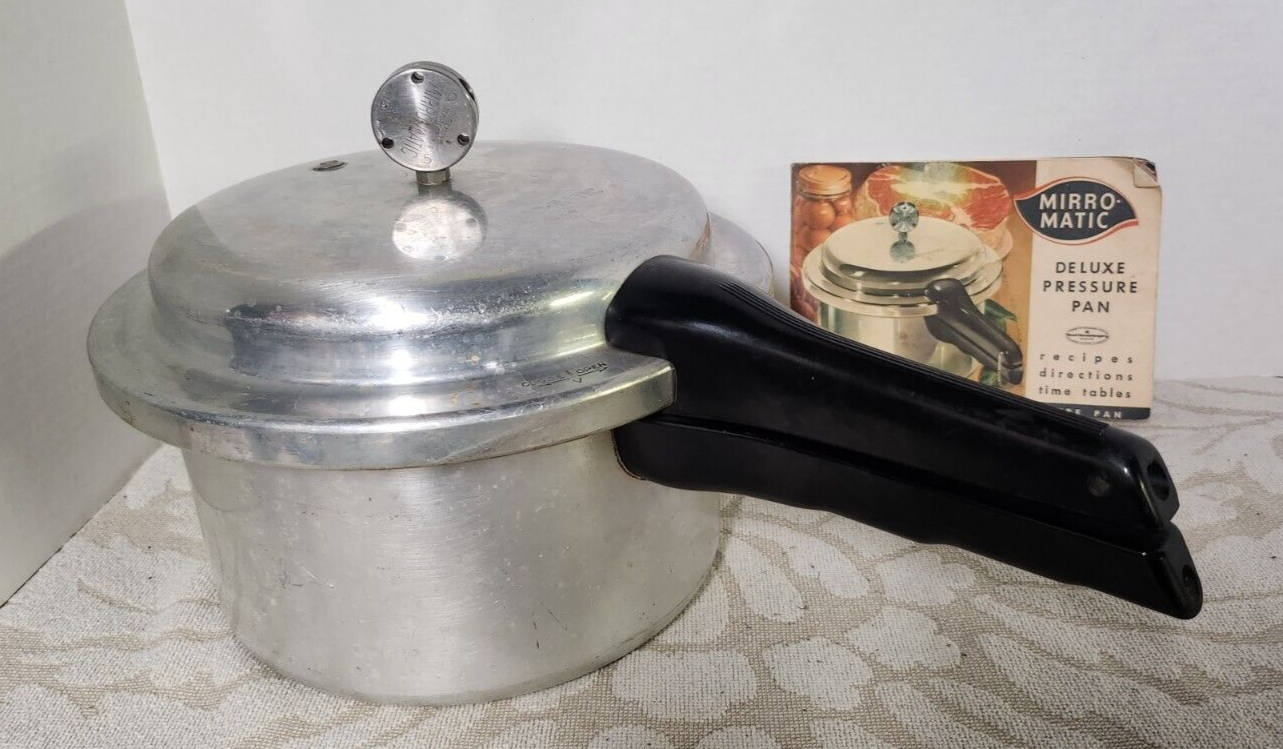 Vintage Mirro Matic 394M 4qt Pressure Cooker Pot Aluminum High Quality