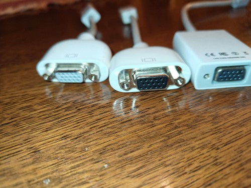 Lot of 4 Apple Compatible Adapters 15 pin D Male to Varied Interfaces See Photos - 第 3/7 張圖片