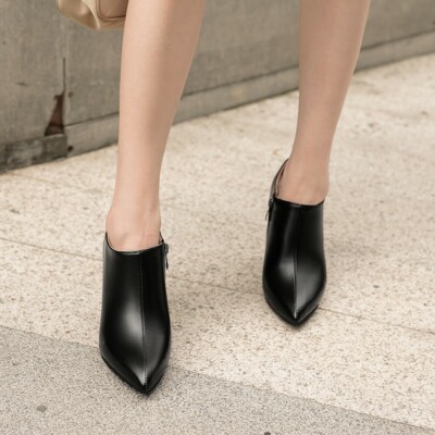 Women's Low Top Ankle Boots Zip Up 