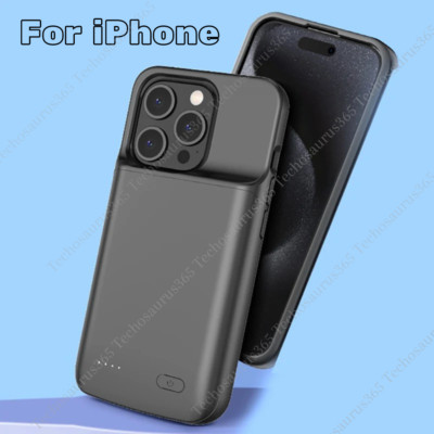 For iPhone 14/13/12/15/X External Battery Charger Case Power Bank Charging Cover