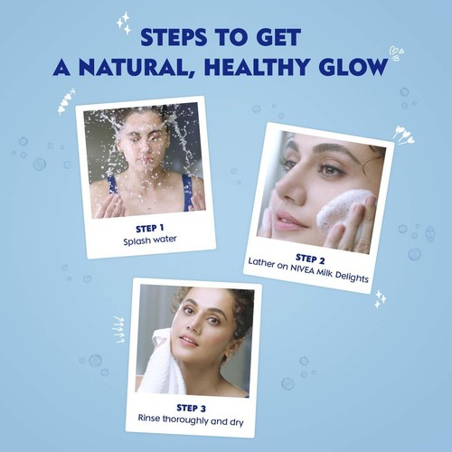 2X Nivea Women Face Wash For Oily Skin, Milk Delights Besan/50ml - Picture 5 of 7