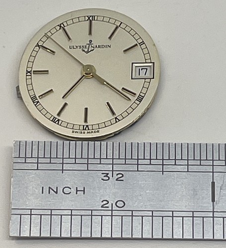 MOVIMIENTO CUARZO ULSEE NARDIN V8 C1374 Suizo 7 Joyas Funciona - Imagen 4 de 17