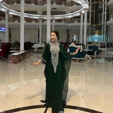 Moroccan Kaftan SALE Georgette Eid Farasha Abaya Islamic Hand Work Dubai Long