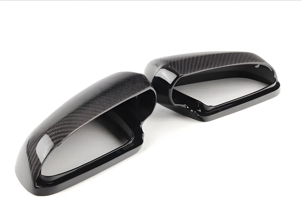 Real Carbon Fibre side Mirror Covers Cap For Audi A4 S4 B6 B7 L+R 2002-2007 Foto 3 de 4