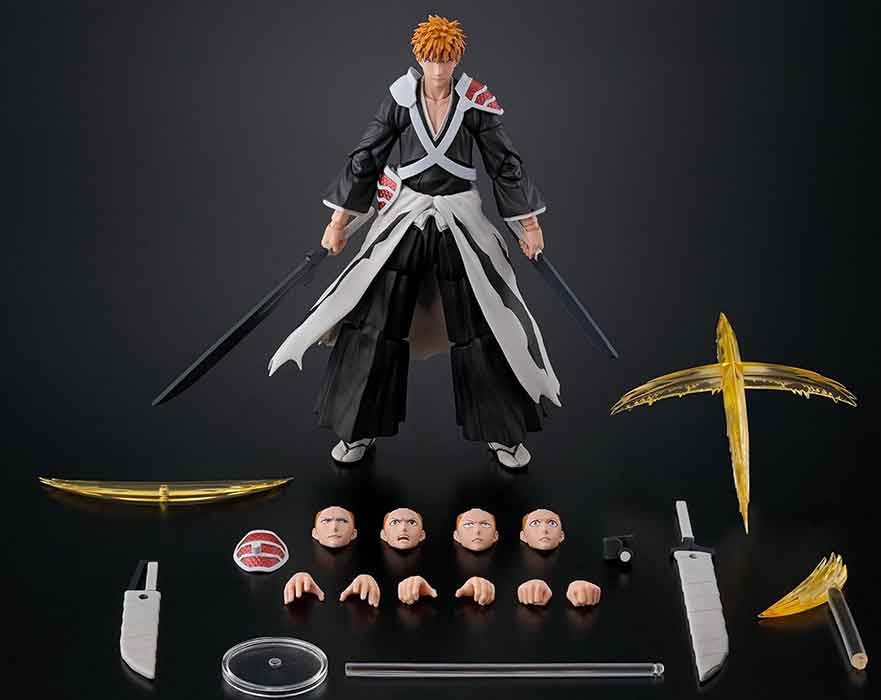 【ichigo】4点セット Bandai S.H.Figuarts BLEACH Ichigo Kurosaki Manji-Kai Tensa