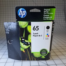 HP 65 Black  Tri-Color Ink Cartridge 2-Pack OEM Genuine NEW Sealed Dec 2023