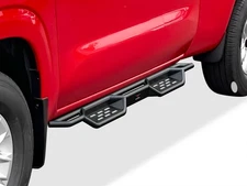 APS Black Side Step Nerf Bars For 05-24 Nissan Frontier Equator King Cab