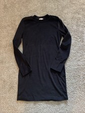 Long Sleeve Body Con Black Mini Dress Women’s Heart Hips Brand Size Large GC+