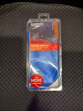 Speedo Junior Silicone Cap Blue Swim Cap for Youth, One Size