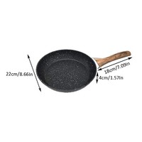 Non Stick Black Frying Pan Ceramic Granite Marble Coated Pan for Gas, Electric