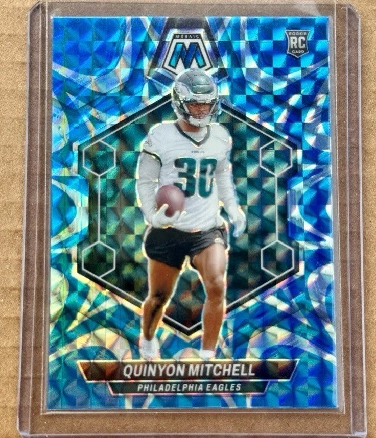 2024 Panini Mosaic - Rookies Quinyon Mitchell #322 Reactive Blue Mosaic Prizm