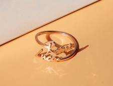 Double Name Ring - Two Name Ring in Sterling Silver, Gold and Rose Gold