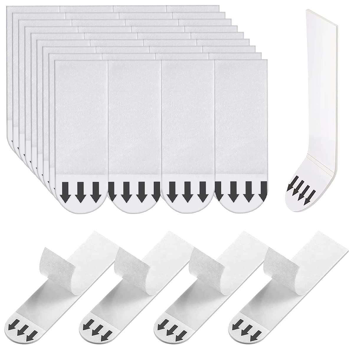 40Pcs Picture Hanging Strips Double Sided Adhesive Sticky Hook Loop Mounting