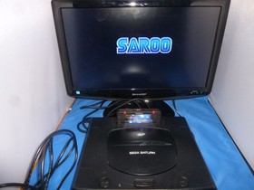 US Sega Saturn System Console in Box + Saroo Elite version SD loader 128GB READ