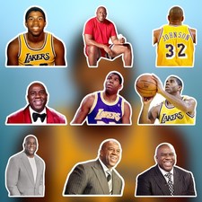 Magic Johnson Stickers-Waterproof Die-Cut Vinyl Stickers-9 PCS Stickers