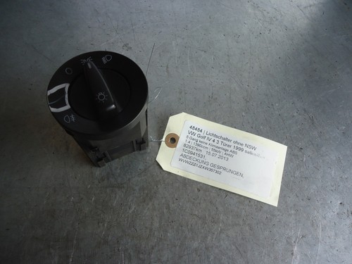 VW Golf IV 4 Lichtschalter ohne Nebelscheinwerfer 1C0941531 48484