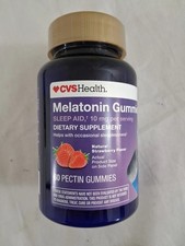 CVS Health Melatonin 10 MG Gummies, Strawberry, 60 ct BB 12/25