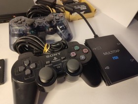 Sony PlayStation 2 PS2 Slim Black Console System Bundle SCPH-75001 W Cords