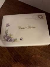 Ardleigh Elliot Vintage Porcelain Music Box Dear Sister