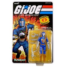 Super7 ReAction  Cobra B.A.T. Comic Blue O   Ring 3.75  Figure MOC Unpunched