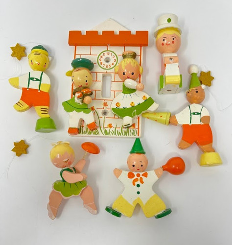 Vintage 'Originals by Irmi' Childrens Light Switch & Mobile Pieces Baby Nursery