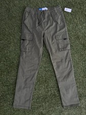 NEW Old Navy Kids Olive Green Tech Taper Cargo Jogger Pants Size L 10-12