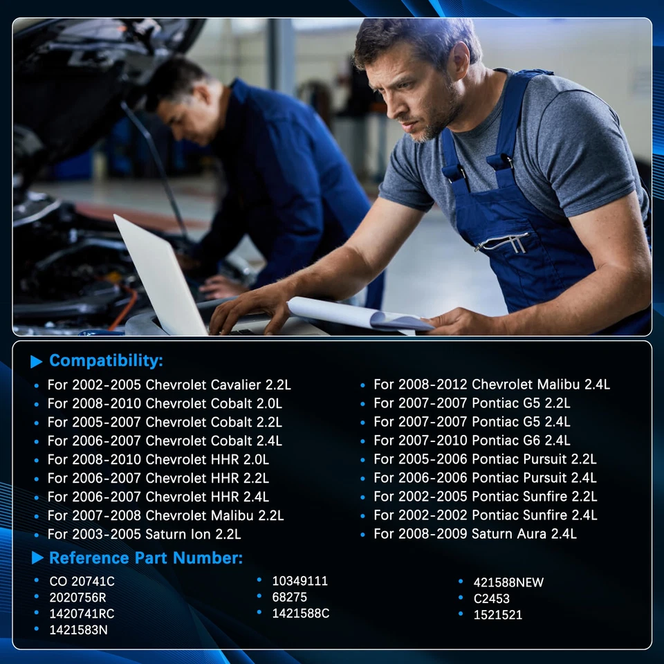 交流电压缩机适用于雪佛兰钴 HHR 庞蒂亚克 Sunfire 土星离子 L4 2.0L 2.2L 2.4L — 第 2/4 张图片