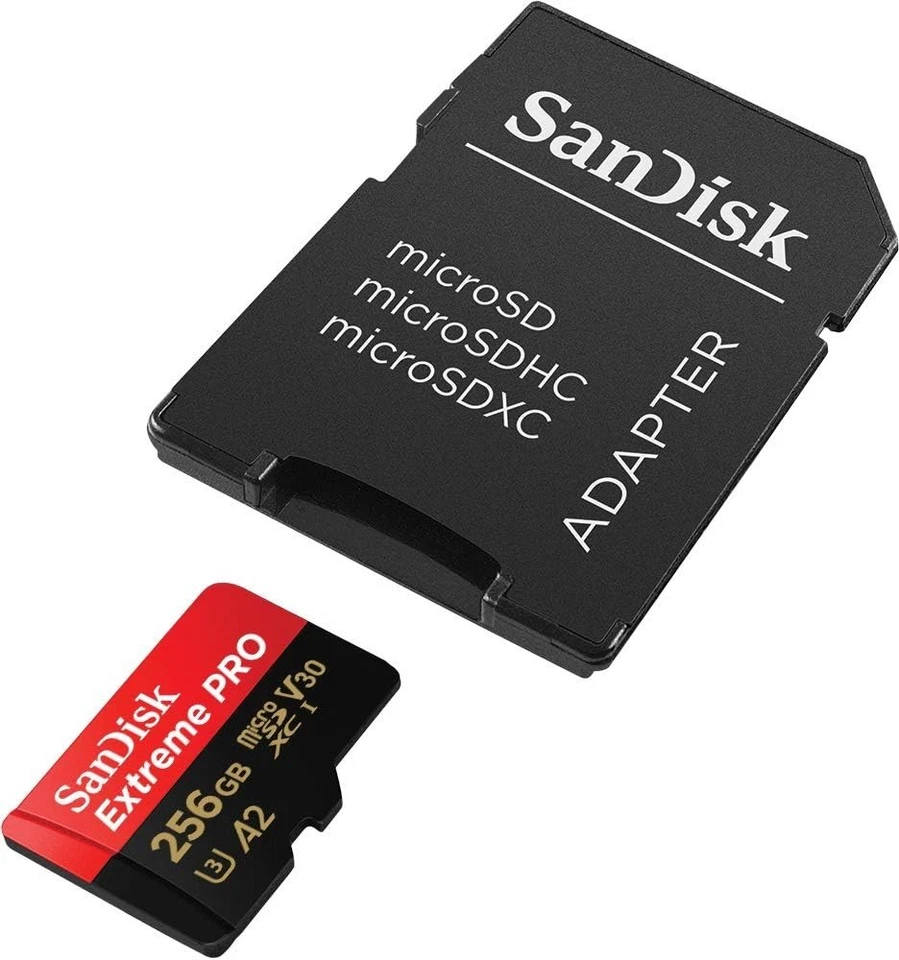 SanDisk Extreme PRO 256GB microSDXC UHS-I Memory Card + Adapter – V30, U3, 4K UH - Image 4 of 4