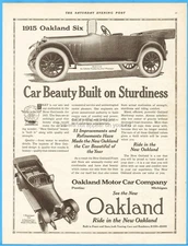 1915 Oakland Motor Car Co Pontiac MI Model 6-49 General Motors 1914 Advertising