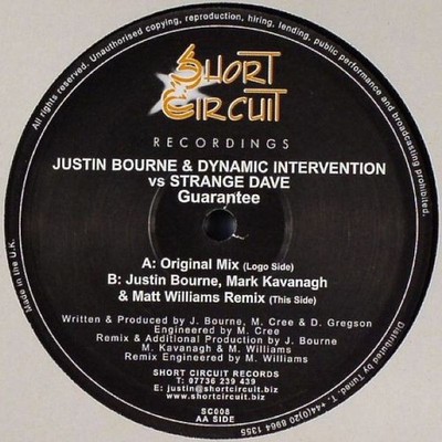 Justin Bourne & Dynamic Intervention Vs Strange Dave - Guarantee (12'')