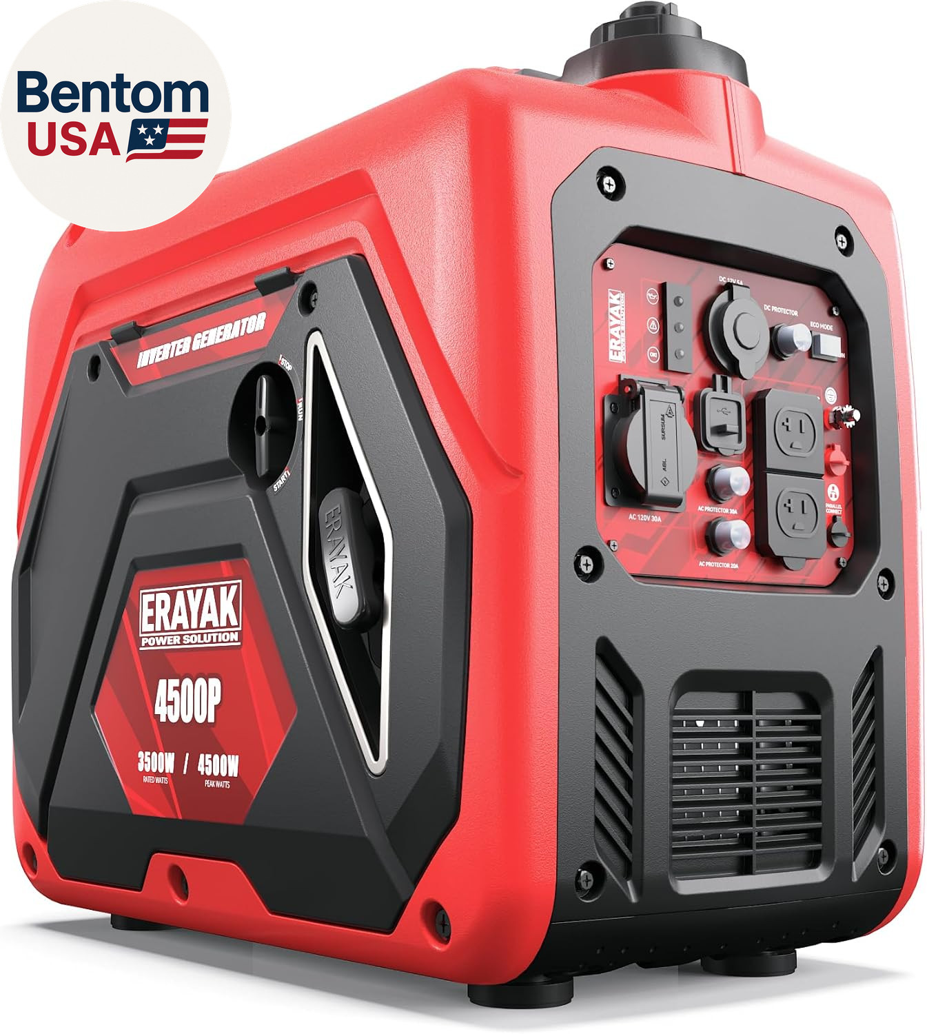 4500W Portable Inverter Generator for Home Use, Super Quiet Small Generator for