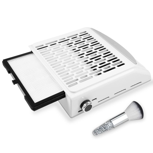 Nail Dust Collector for Manicure, 80w Extractor Vacuum Dust Collector Powerfu...